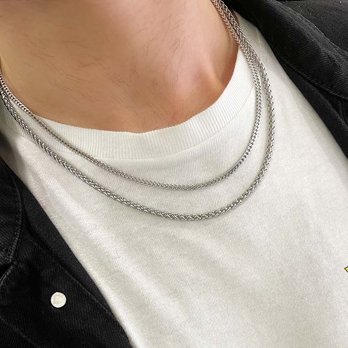 Soleil Chain Silver 4MM Αλυσίδα λαιμού από ανοξείδωτο ατσάλι 316L
